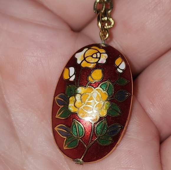 Antique enamel pendant - Picture 5 of 5